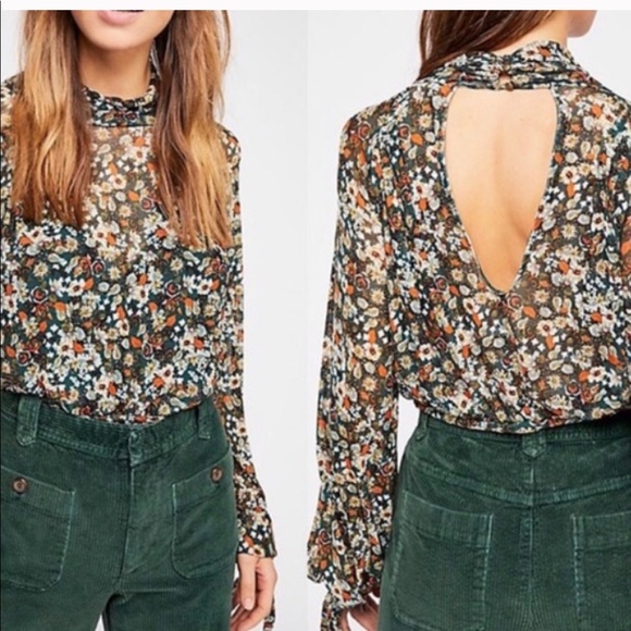 Free People Floral Blouse - small - Picture 1 of 6